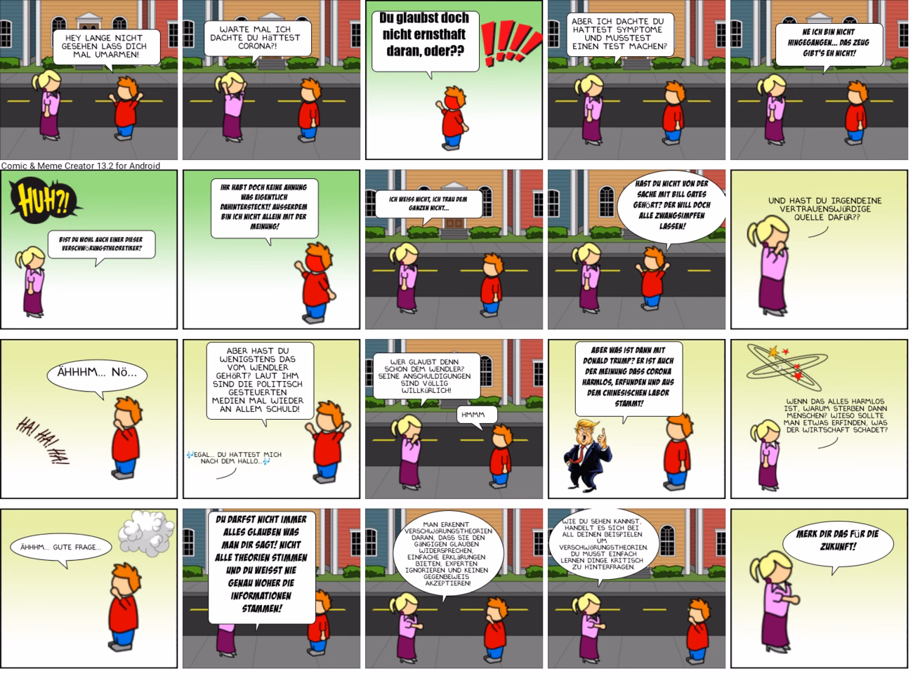 Verschwörungstheorien – ein kleiner Corona-Comic